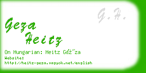 geza heitz business card